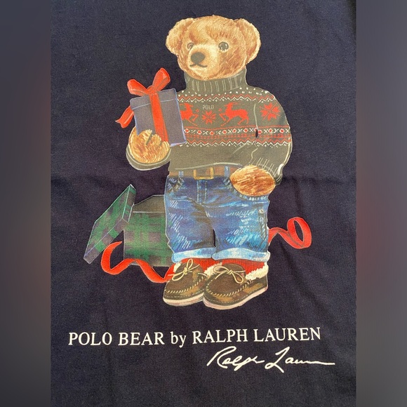 Polo Ralph Lauren X-Mas Sweater Polo Bear Tee T-Shirt - Picture 2 of 6